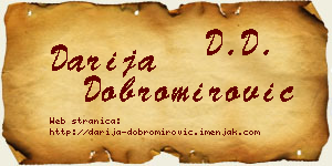 Darija Dobromirović vizit kartica